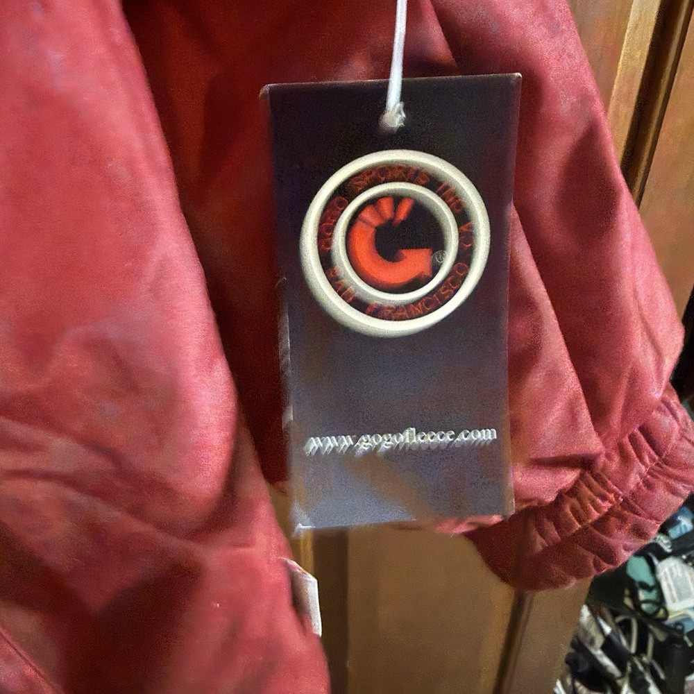Men's GoGo Fleece Line Jacket San Francisco Full Zip With Detachable Hood Large - Picture 3 of 7